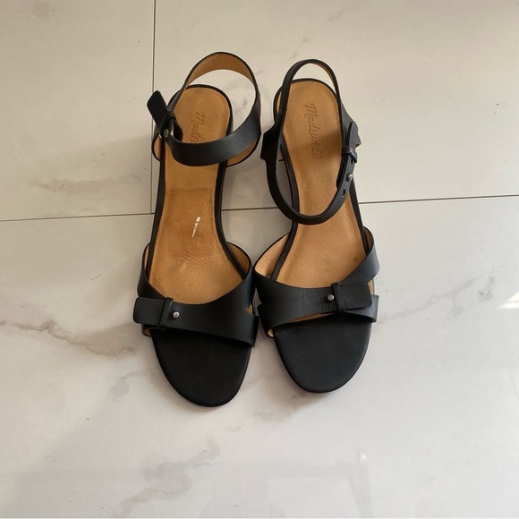 Madewell Joan Black Sandal Size 10 - Picture 3 of 8
